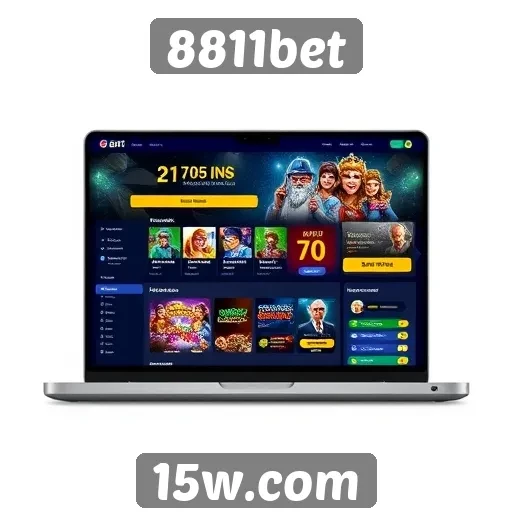 Interface do usuário do site 8811bet em destaque