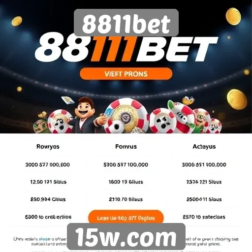 Promoções e bônus oferecidos pelo site 8811bet