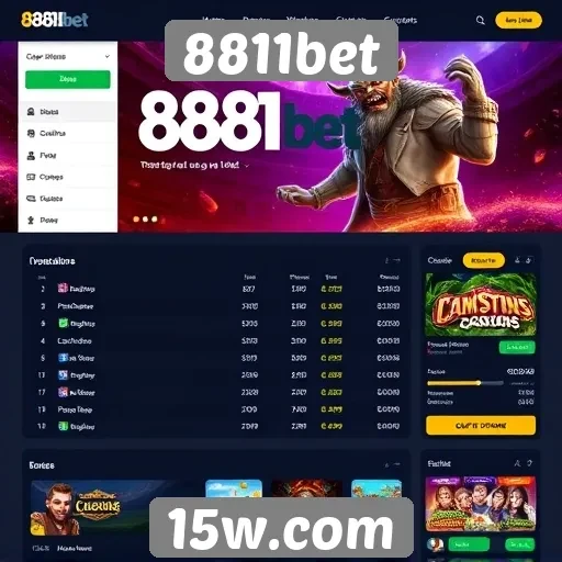 Avaliação da interface do usuário do site 8811bet